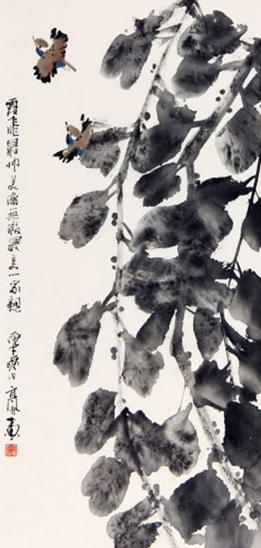 高風新品花鳥畫作品《花鳥》