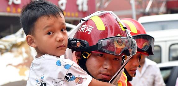 河南鞏義米河鎮救災工作積極進行